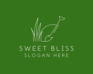 Landscape Garden Shovel Grass logo design