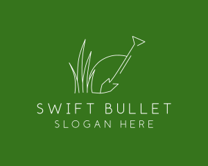 Landscape Garden Shovel Grass logo design