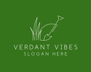 Landscape Garden Shovel Grass logo