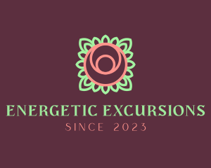 Yoga Rose Bud logo design