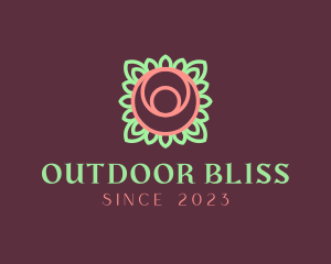 Yoga Rose Bud logo design