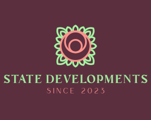 Yoga Rose Bud logo design