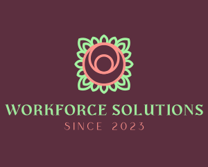 Yoga Rose Bud logo design