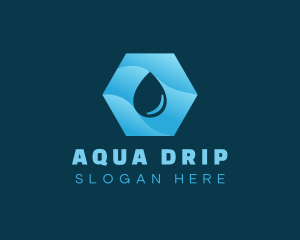 Purified Aqua Droplet logo design