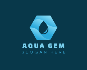 Purified Aqua Droplet logo design