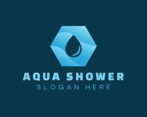 Purified Aqua Droplet logo design