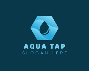 Purified Aqua Droplet logo design