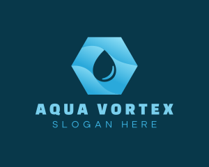 Purified Aqua Droplet logo design