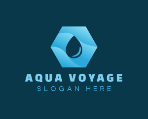 Purified Aqua Droplet logo design