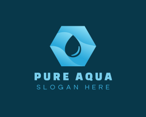 Purified Aqua Droplet logo design