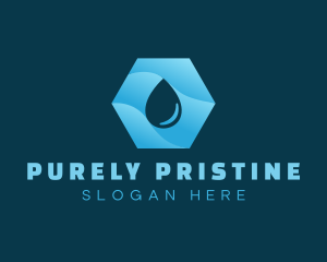 Purified Aqua Droplet logo design