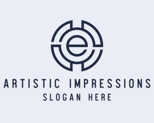 Industrial Letter E logo design