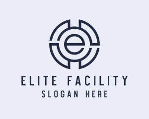 Industrial Letter E logo design