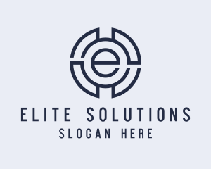 Industrial Letter E logo design