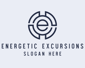 Industrial Letter E logo design