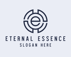 Industrial Letter E logo design