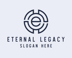 Industrial Letter E logo design