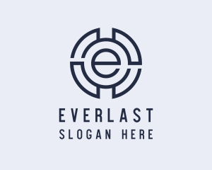 Industrial Letter E logo design