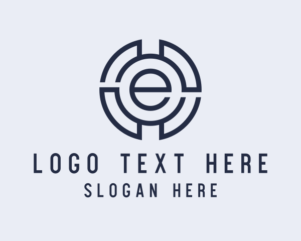 Letter E logo example 1