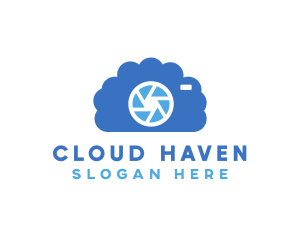 Blue Cloud Shutter logo design