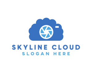 Blue Cloud Shutter logo design