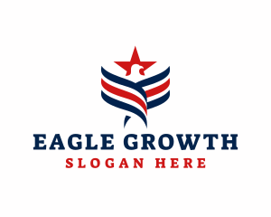 Eagle Patriot Stripes logo design