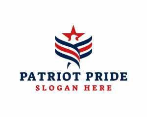 Eagle Patriot Stripes logo design