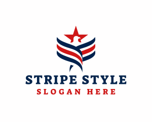 Eagle Patriot Stripes logo design