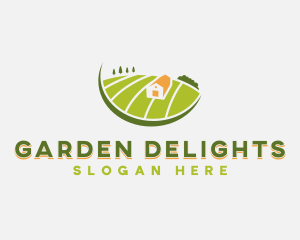 Lawn Care Farm Field logo design