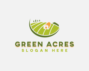 Lawn Care Farm Field logo design