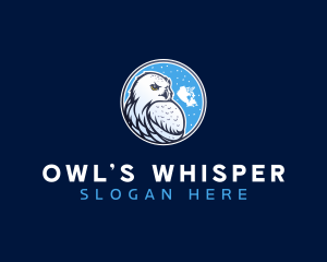 Snowy Owl Bird logo