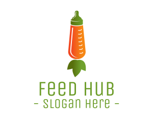 Carrot Feeding Bottle logo design