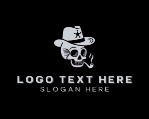 Dangerous - Sheriff Skull Cigarette logo design