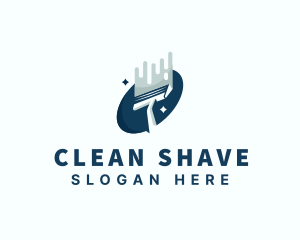 Squeegee Cleaning Wiper logo design