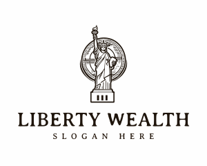 Vintage NYC Liberty Statue logo design