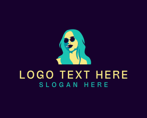 Woman Sunglasses Smoking logo