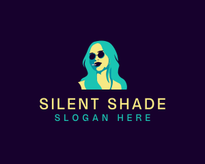 Woman Sunglasses Smoking logo design