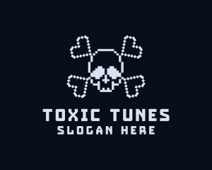 Pixel Skull Bones logo design