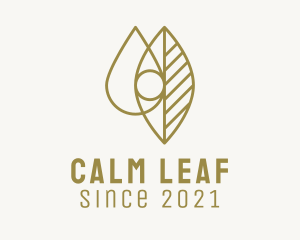 Organic Brown Leaf Oil  logo design