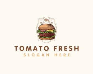 Montana Bison Burger logo design