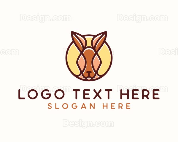 Wild Kangaroo Animal Logo