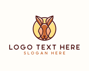 Wild Kangaroo Animal logo