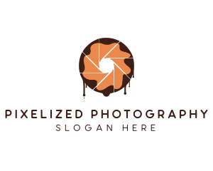 Camera Donut Shutter logo design