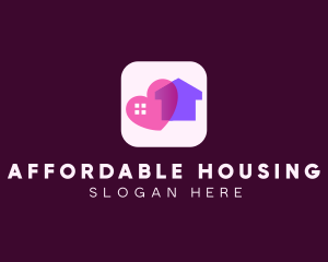 Heart House App logo design