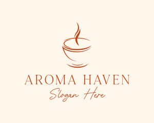 Aroma Coffee Cup logo design