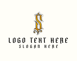 Gothic Medieval Letter S logo