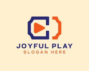 Play Film Ticket  logo design