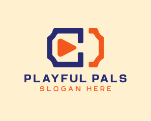 Play Film Ticket  logo design