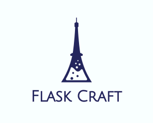 Eiffel Laboratory Flask logo design