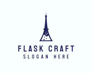 Eiffel Laboratory Flask logo design